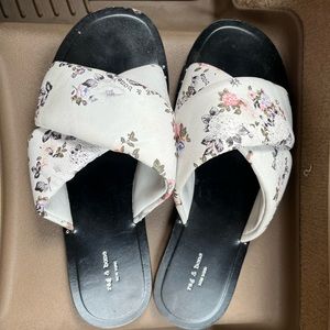 Rag & bone leather floral print sandals